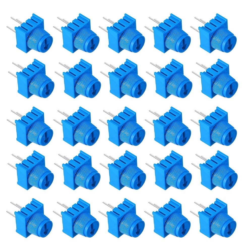 Compact Blue Knob Potentiometers 20PCS for Easy Integration in Designs