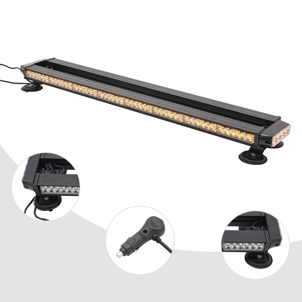 37" 104 LED Amber Strobe Light Bar, Emergency Strobe Flash Light Bar Warning