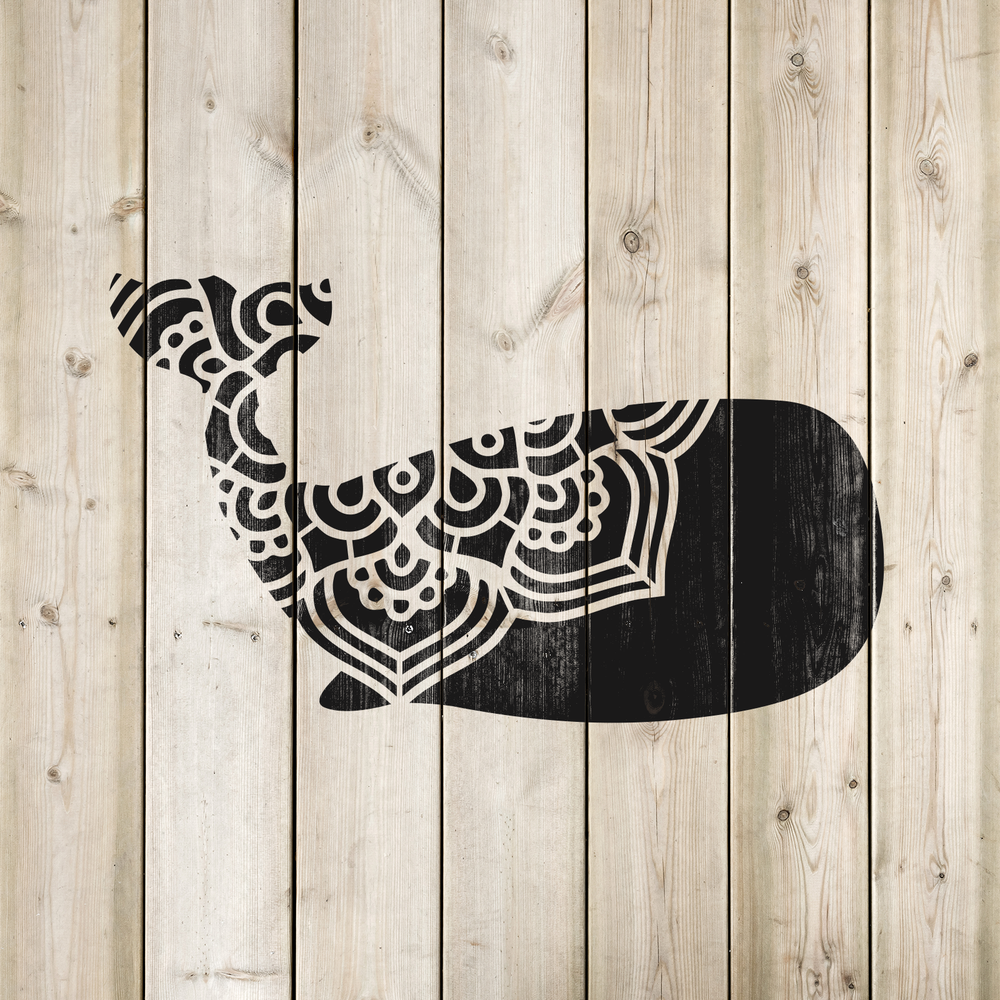 Whale Mandala Stencil - Durable & Reusable Mylar Stencils