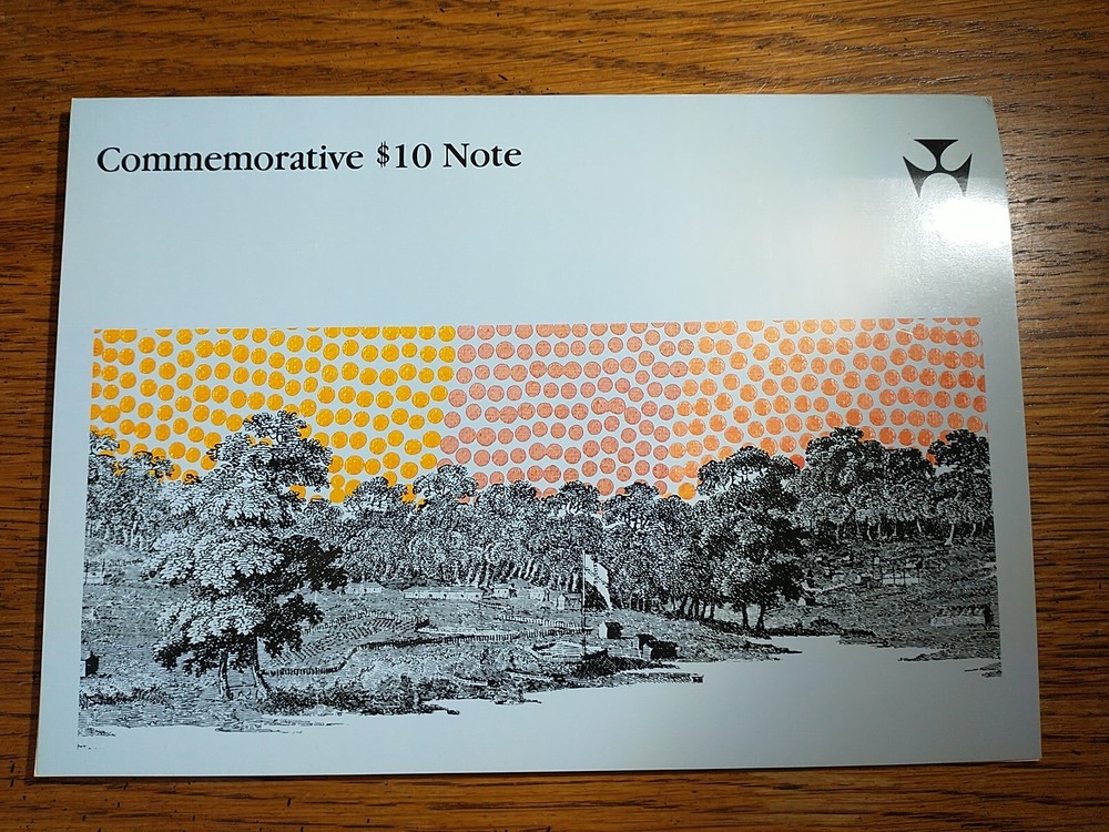 1988 $10 FRASER/JOHNSTON FIRST POLYMER NOTE FOLDER REPUTED No AA 11077589