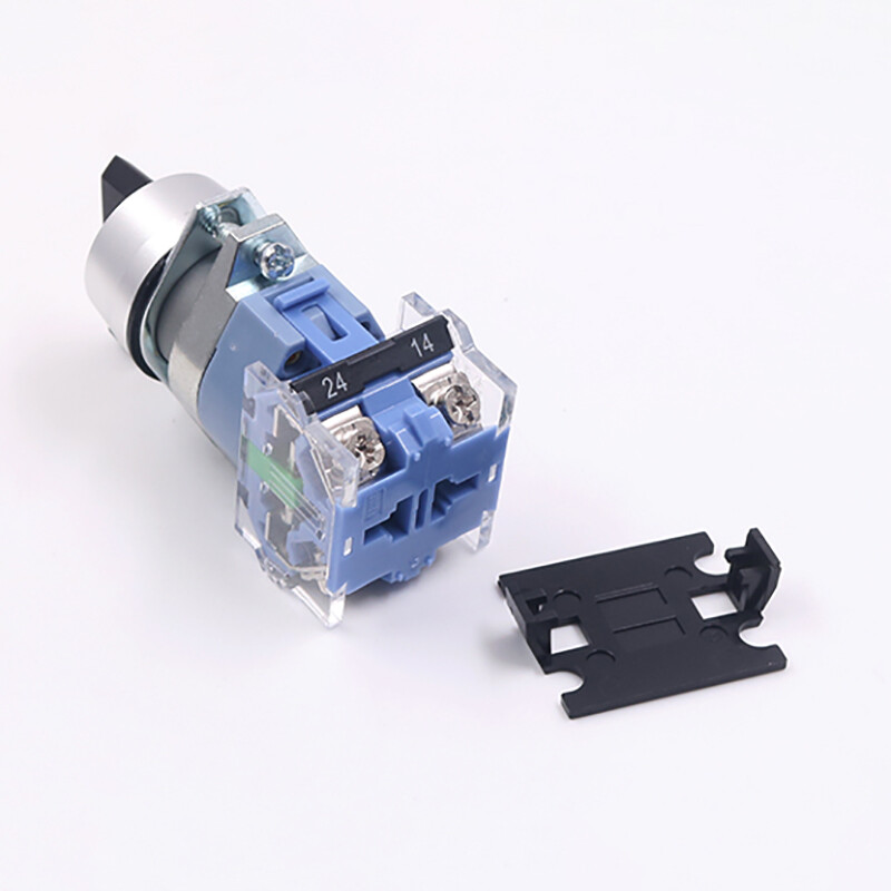 22mm Rotary Switch 2/3 Position Panel Mounted Selector Switch Latching Momentary