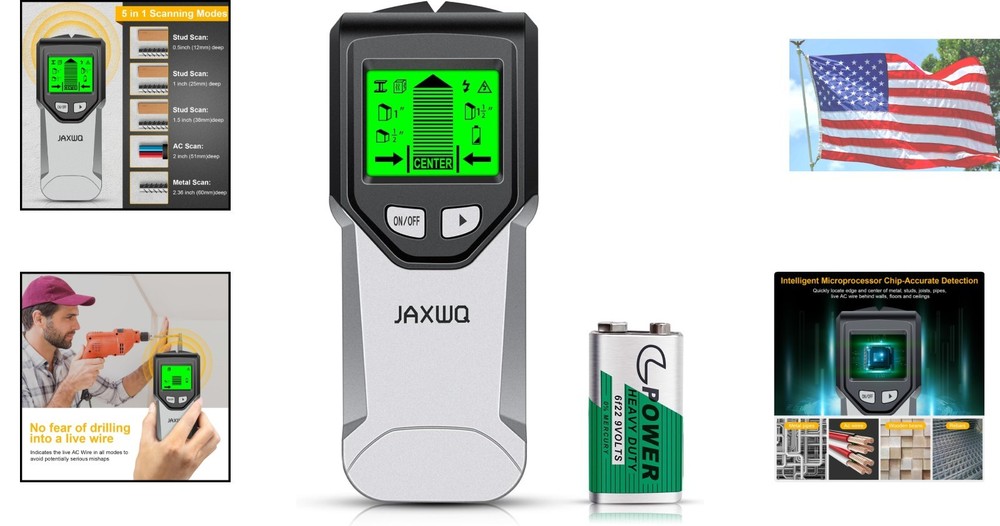 Accurate Wall Scanner - 5-in-1 Stud Finder with LCD, Perfect for DIY Projects