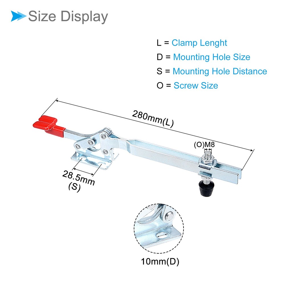 Toggle Clamp GH-22185 550Lbs Holding Capacity Horizontal Quick Release Down