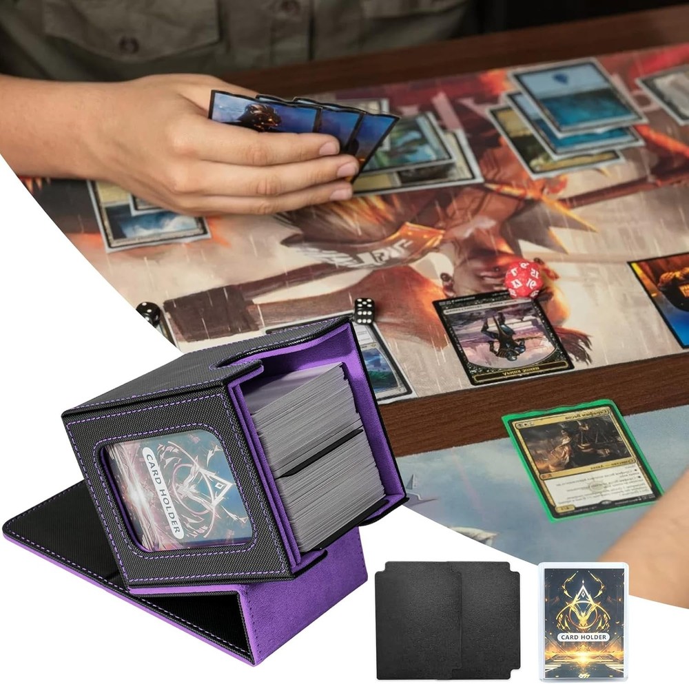 MTG Deck Box for Commander Display,Card Deck Box Fits 100 Double Sleeved Cards,