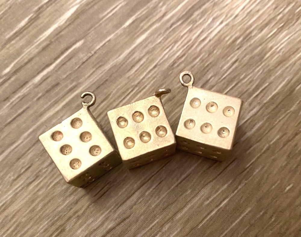 Sterling Silver Playing Dice