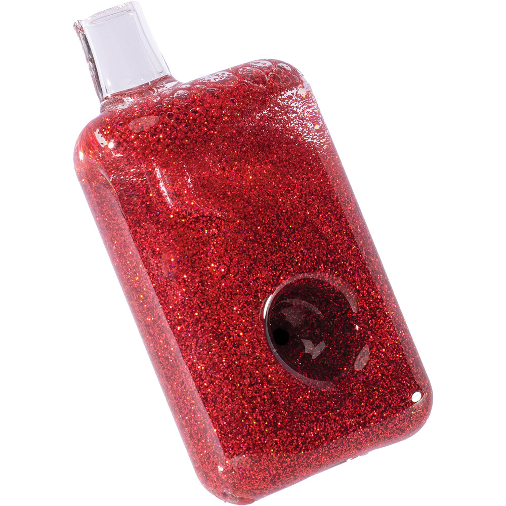 4" Square Liquid Glitter Hand Pipe