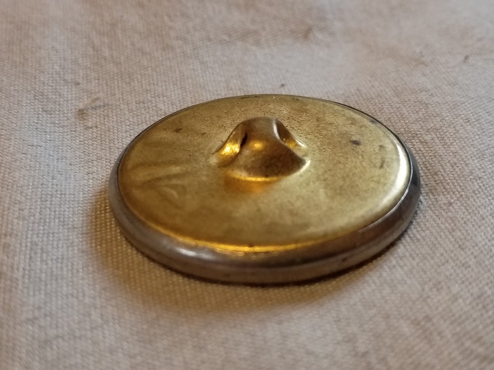 Antique Ship Metal Picture Button.