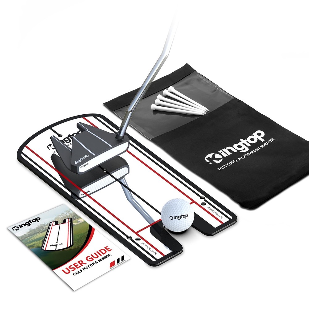 Putting Mirror Alignment Training Aid Consistency Accuracy Carry Bag Golf Tees