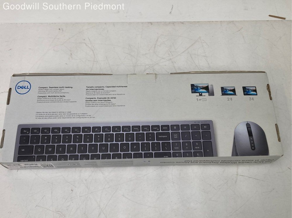 Dell KM7120W-GY-US Wireless Keyboard & Mouse Combo - Open Box