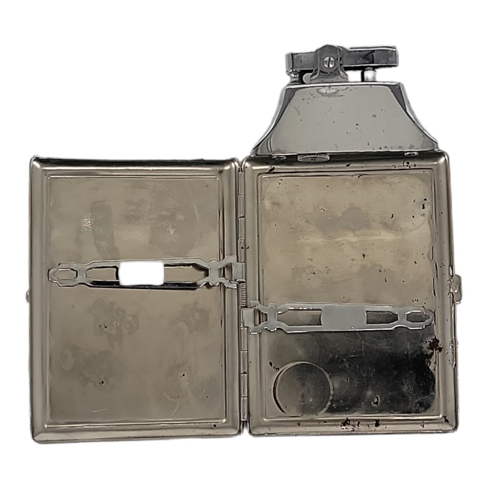 Ronson Cigarette Lighter Combo Case Holder Art Deco Mastercase Vintage