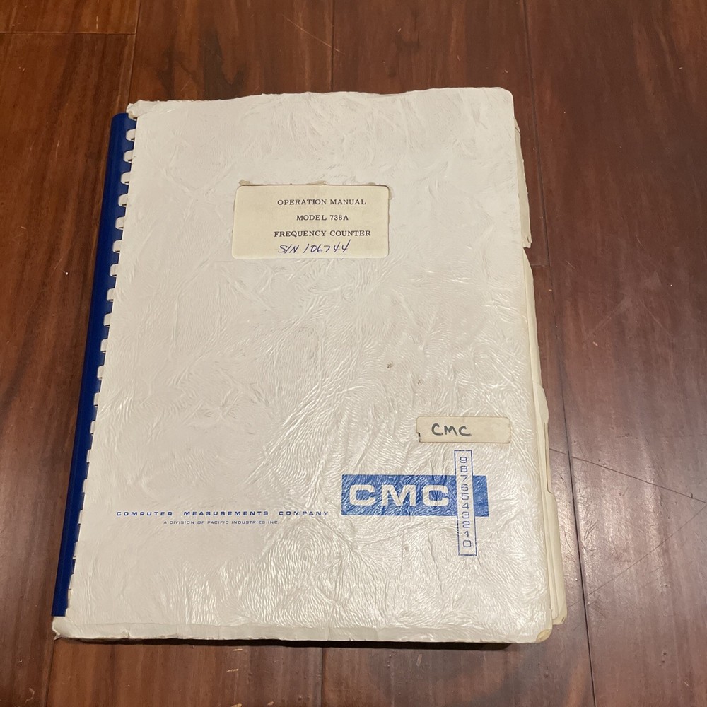 CMC Model 738A Frequency Counter Operation Manual