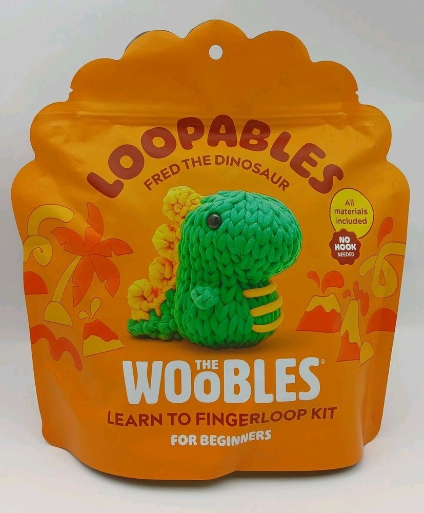 The Woobles Loopables Fred the Dinosaur Beginners Fingerloop Kit