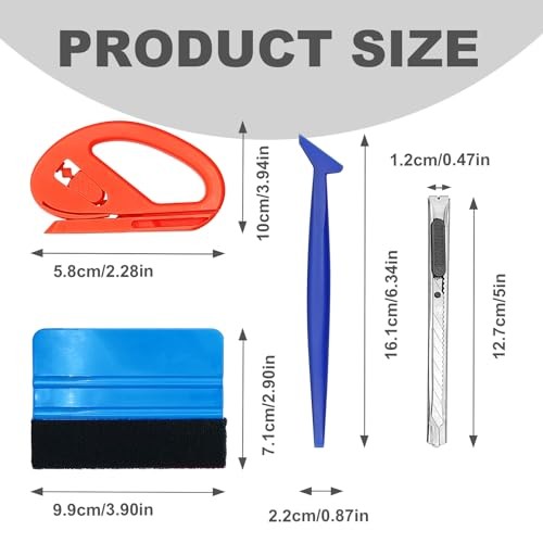 Vehicle Vinyl Wrap Tool Kit/Window Tinting Tool Include, Felt Squeegee, Window