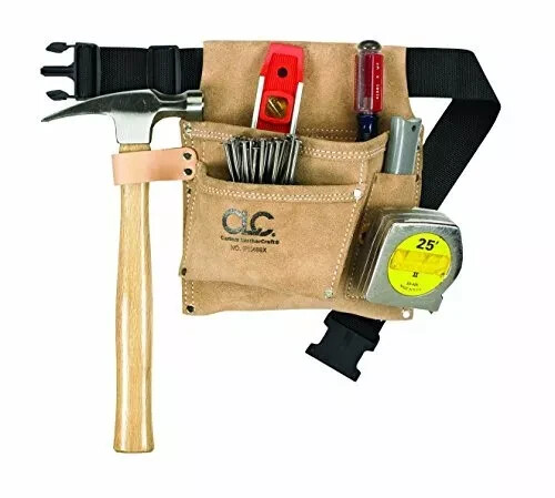 CLC IP489X Suede Tool Bag & Poly Web Belt, 3 Pocket