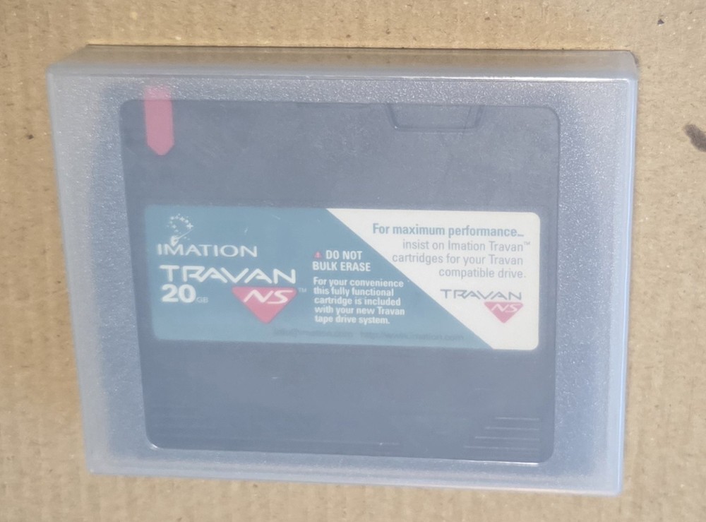 Vintage Imation Travan 20GB Data Back-Up Tape
