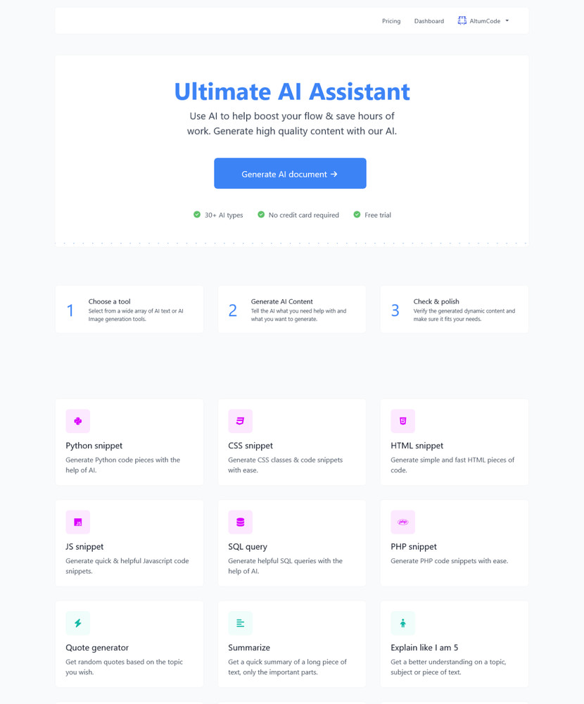 69AI Assistant Platform – Content Generator, Chat Bot, Image AI, Speech to Text