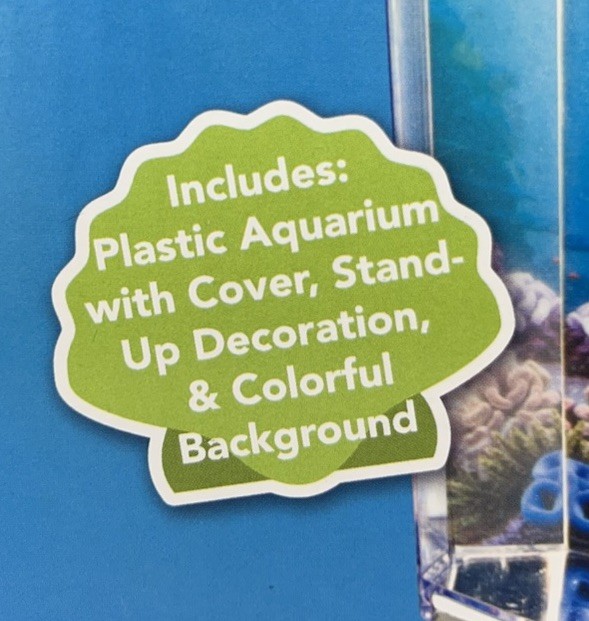 Disney Pixar Finding Dory Betta Plastic Mini Tank .7 Gallon Background Decor