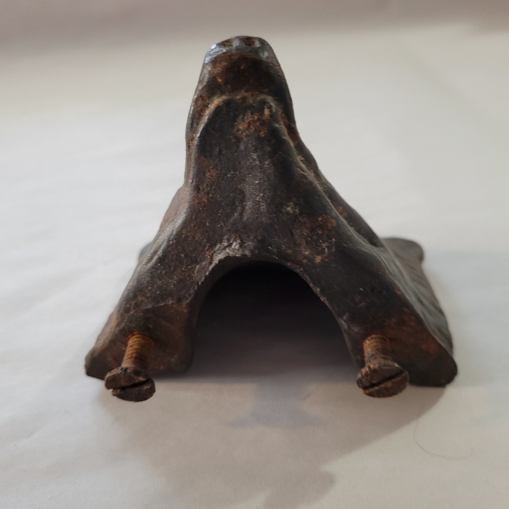 Unusual Repurpose Vintage Cast Iron Hedgehog Head from Boot Brush
