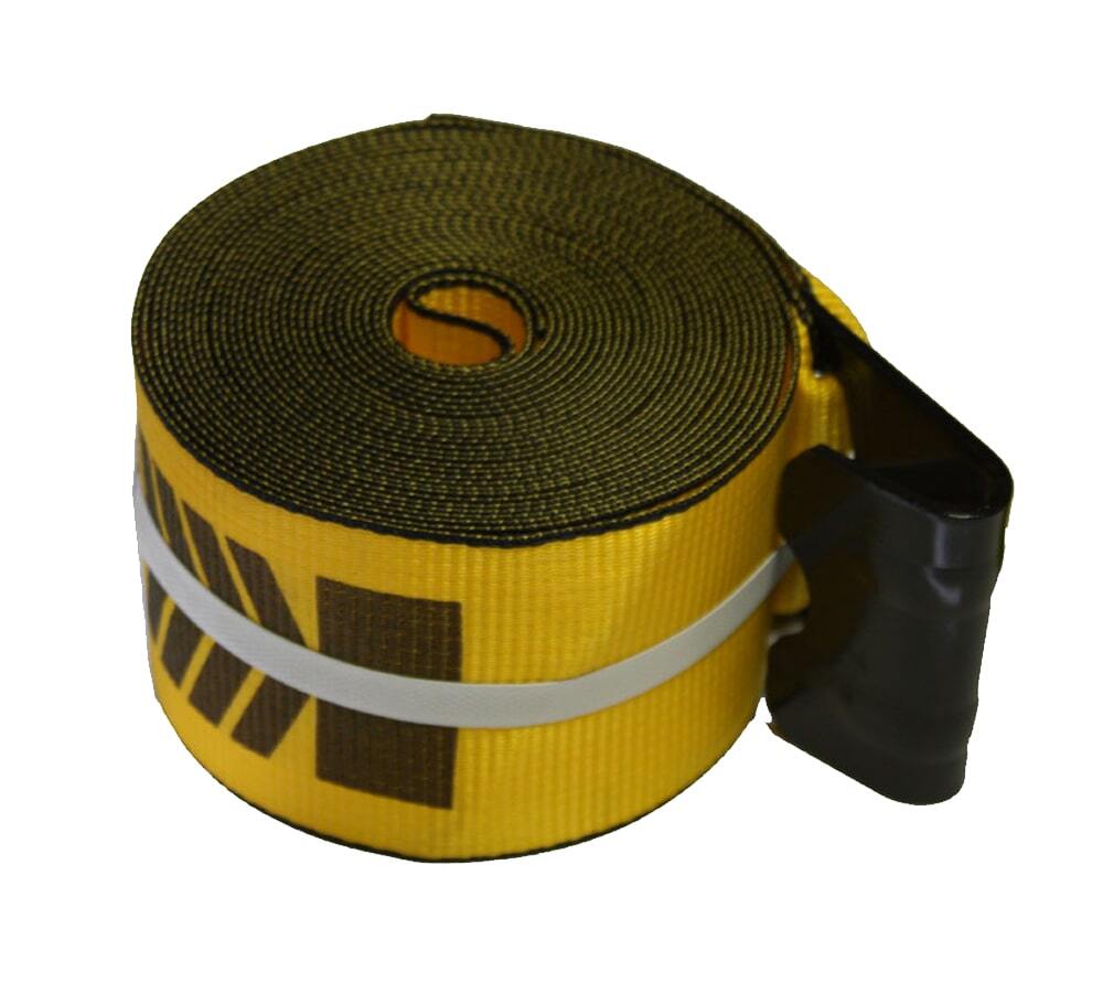 (20 Pack) Kinedyne 4" x 30' Winch Strap with Flat Hook - Gold