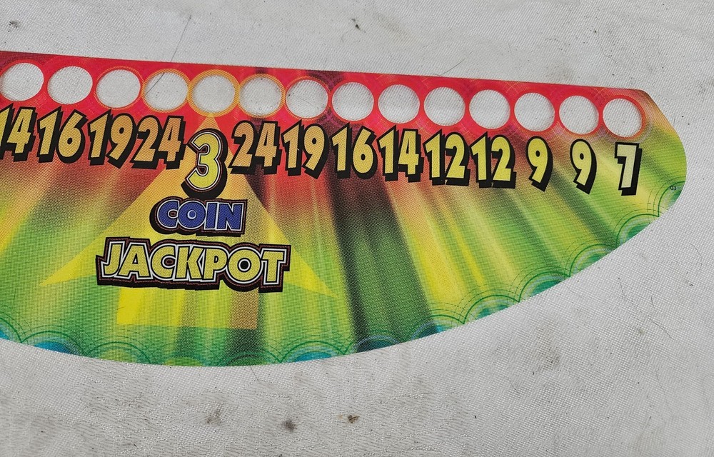 Sega MONOPOLY Arcade Ticket Redemption Game Light Bulb Panel OVERLAY Style 1