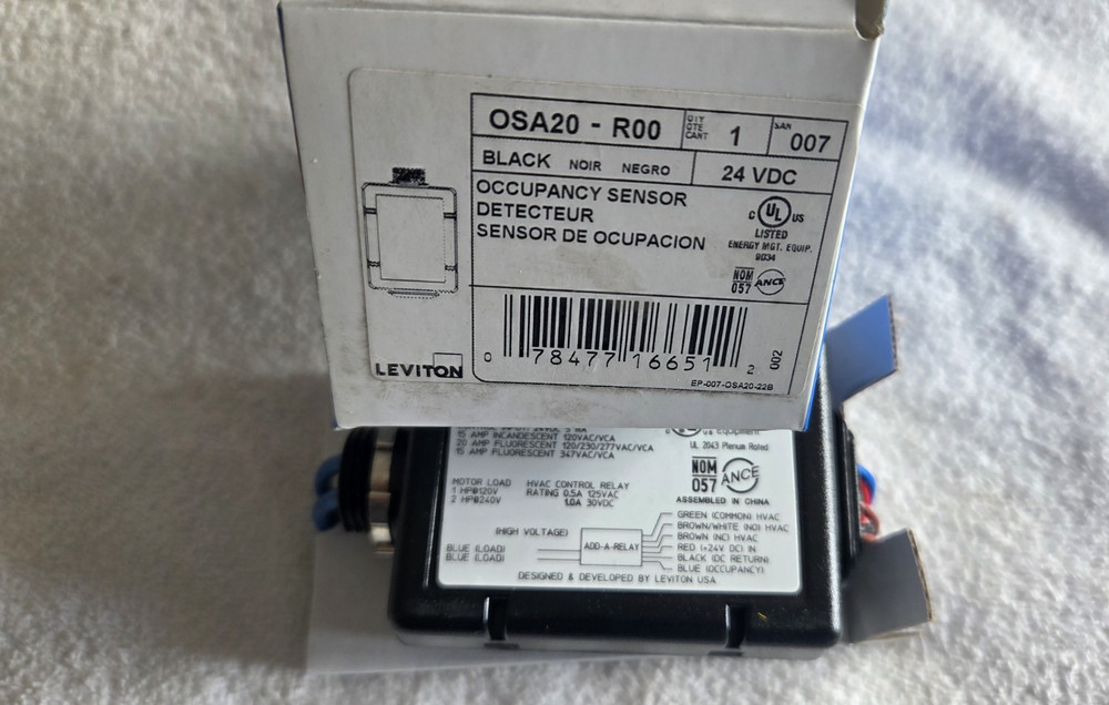 ( 1 ) Leviton OSA20-R00 Occupancy Sensor