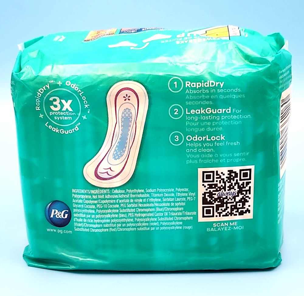 Pads Regular Ultra Thin 2x Always 22 Each