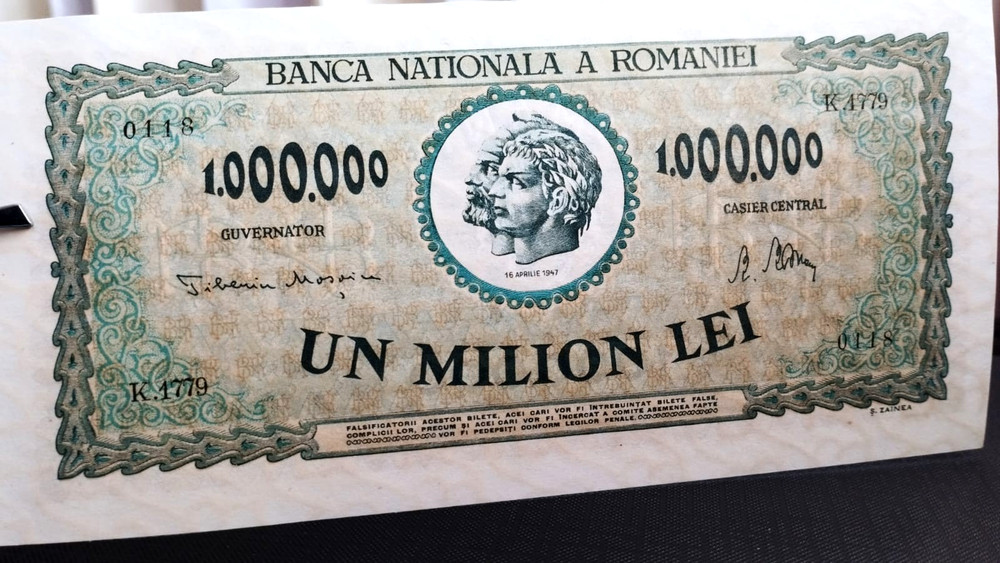 ROMANIA 1000000 LEI 1947 P60a UNC SUPERB