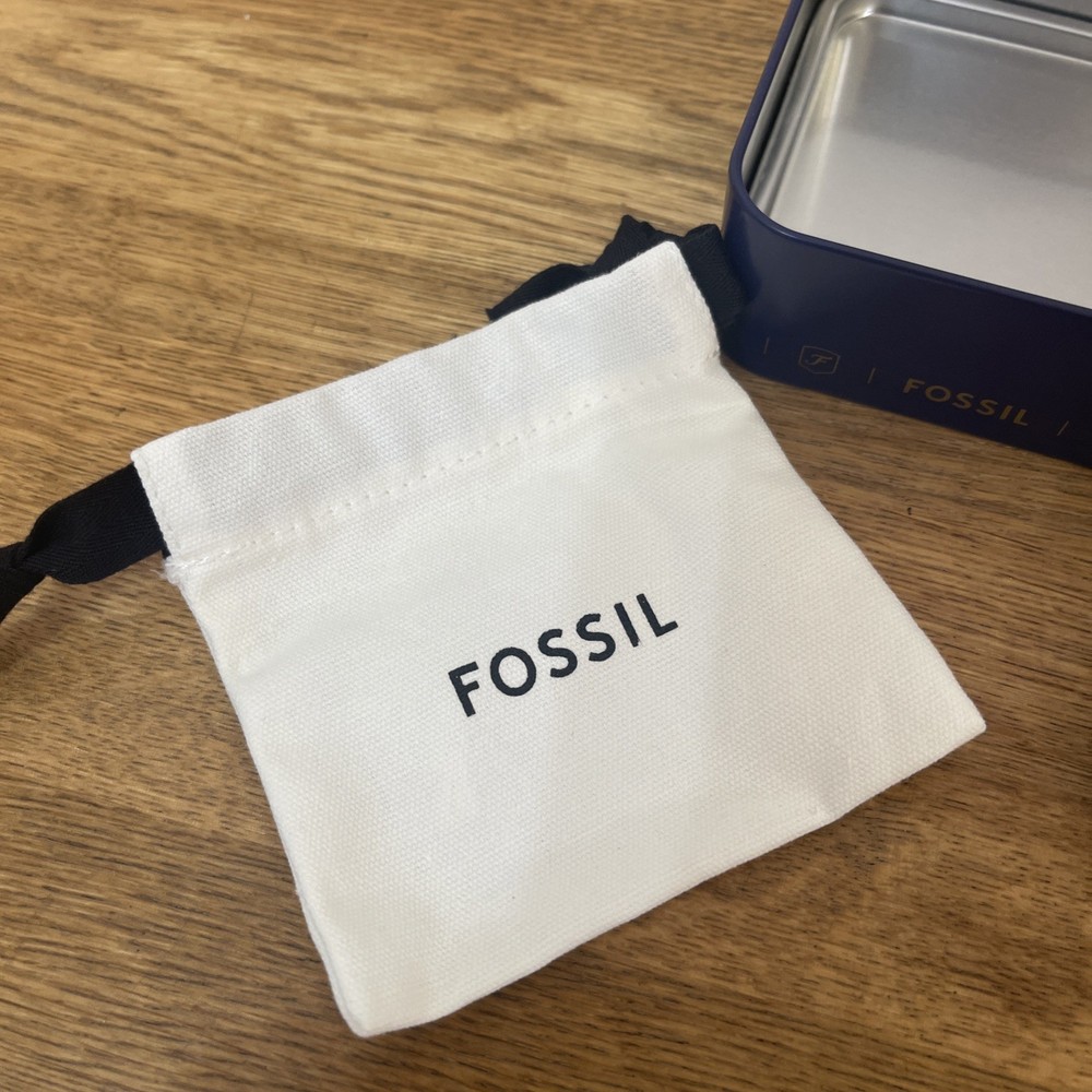 Fossil Gift Tin and Bag Blue