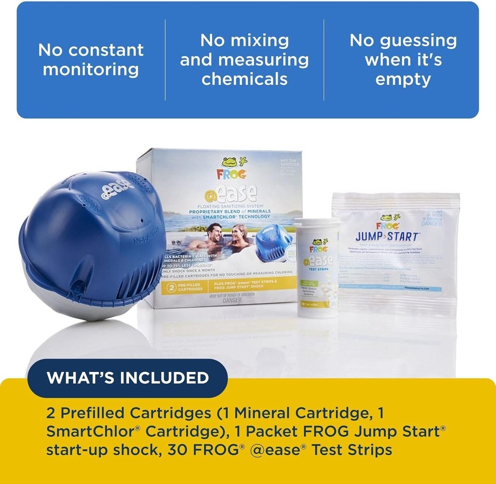 FROG @ease Floating Sanitizing System for Hot Tubs & Swim Spas