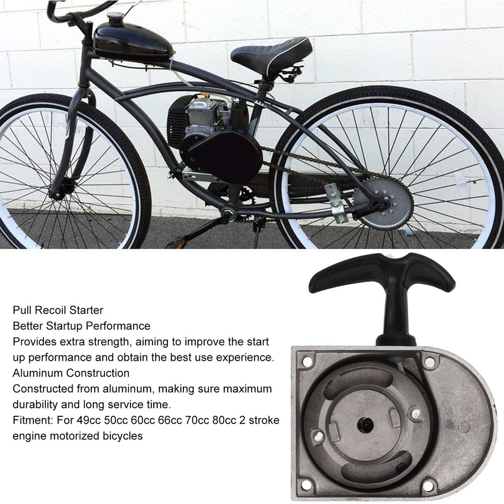 Pull Starter Aluminum Low Noise Efficient For 49cc To 80cc 2 Stroke JNTR