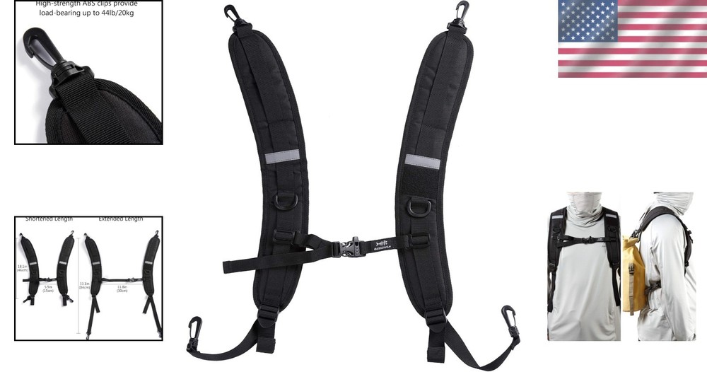 Ergonomic Adjustable Backpack Straps with Sternum Support for Ultimate Comfort