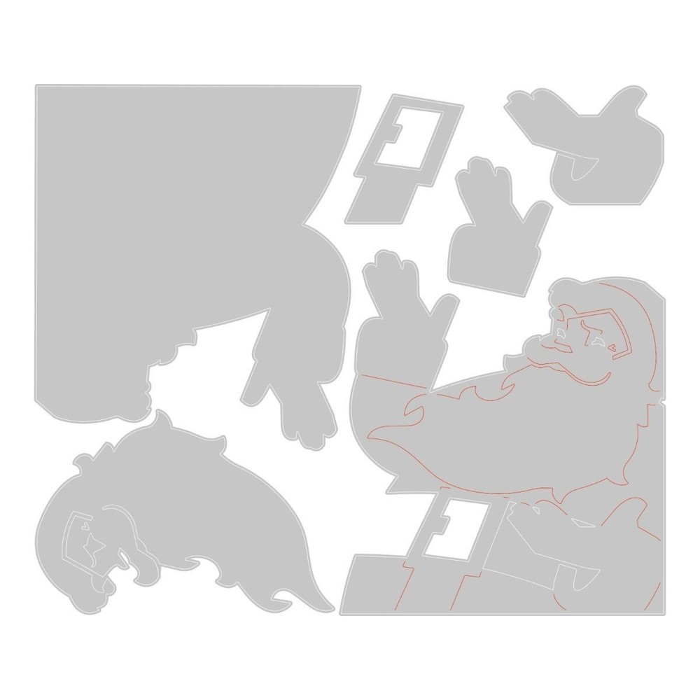 Retro Santa Christmas Sizzix Thinlits Metal Die Set Tim Holtz 666071 NEW!