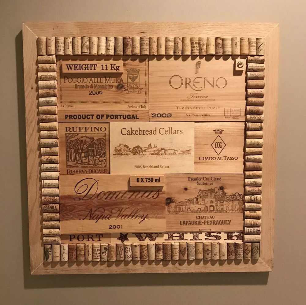 …Wine Box Art Wood Panel Mosaic