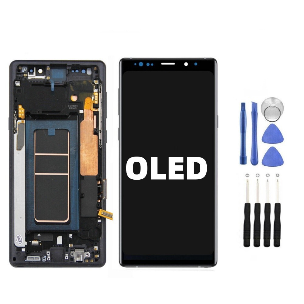 For Samsung Galaxy Note 9 N960 OLED LCD Touch Screen Digitizer frame Replacement