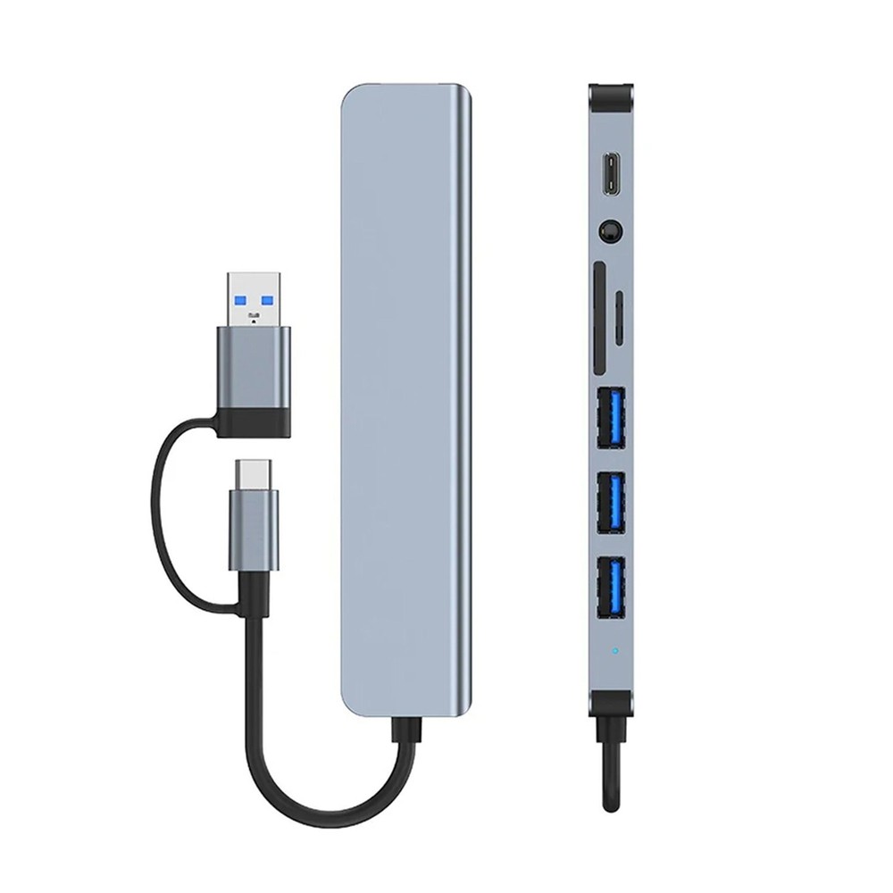 Adapter USB C HUB Type 8 Port 5G Speed Multi USB Splitter For PC Laptop Macbook
