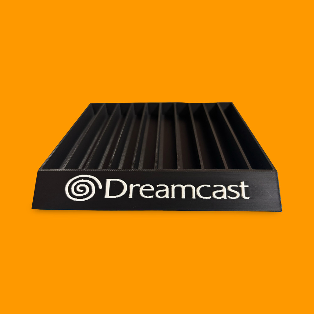 🎮 3D Printed Sega Dreamcast Game Display Stand – Holds 10 DVD-Style Cases
