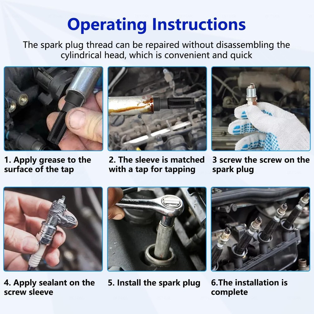 14mm Spark Plug Rethreader Kit Cylinder Head Repair