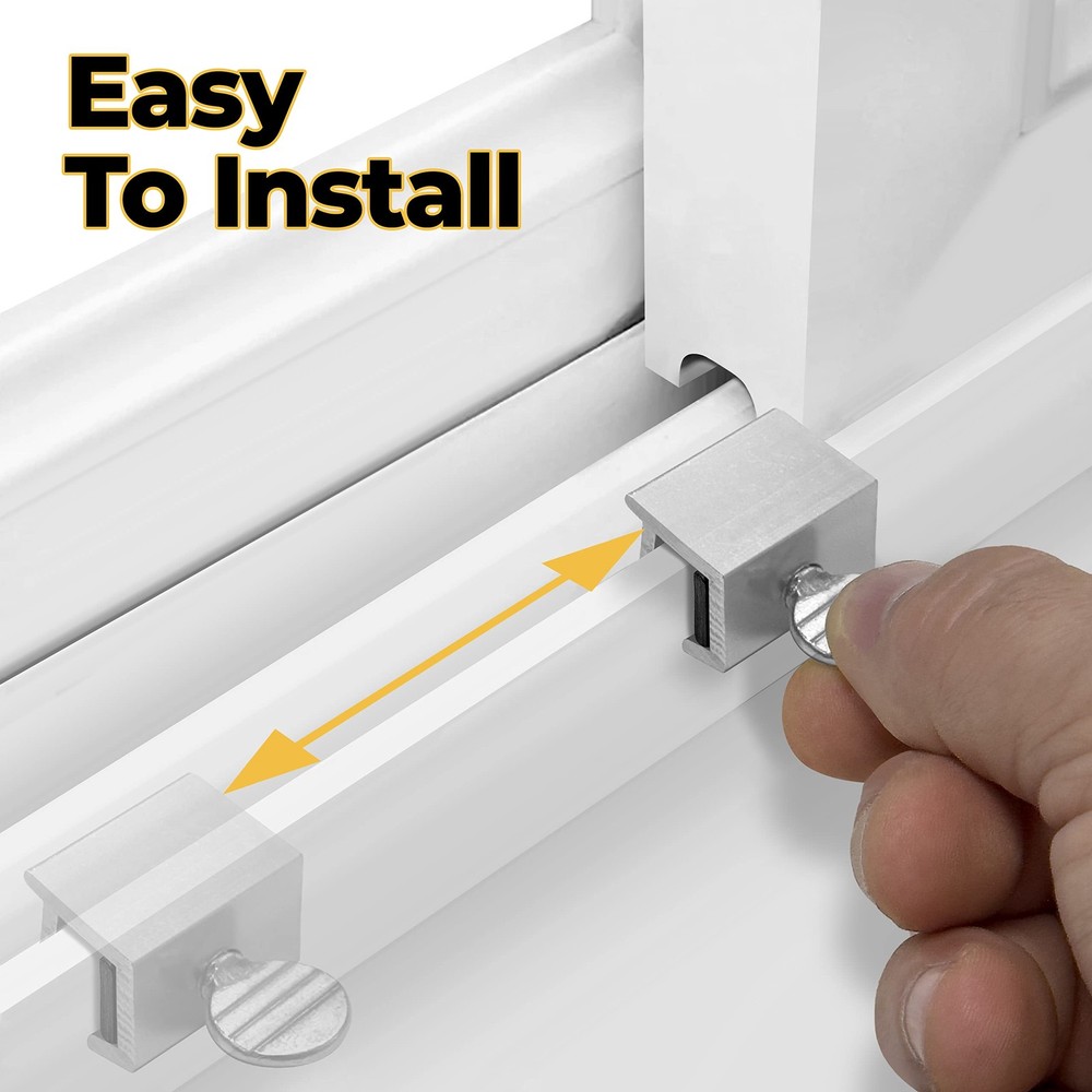 Window Locks, 10 Pack for Vertical and Horizontal Small, Metal - Small