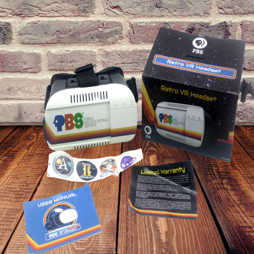 PBS Retro Space-Themed Virtual Reality Headset for Android iPhone + PBS VR APPS