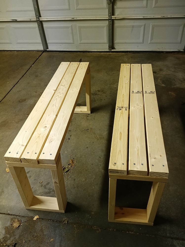2 Big Benches Solid Wood