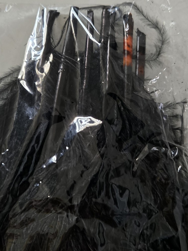 CROWN GUIDE Black Ostrich Feathers Bulk - 10 Pieces Making Kit