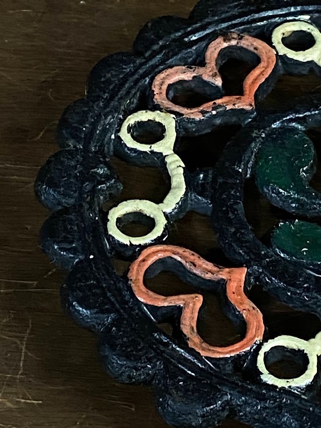 Cast Iron Trivet with Hearts