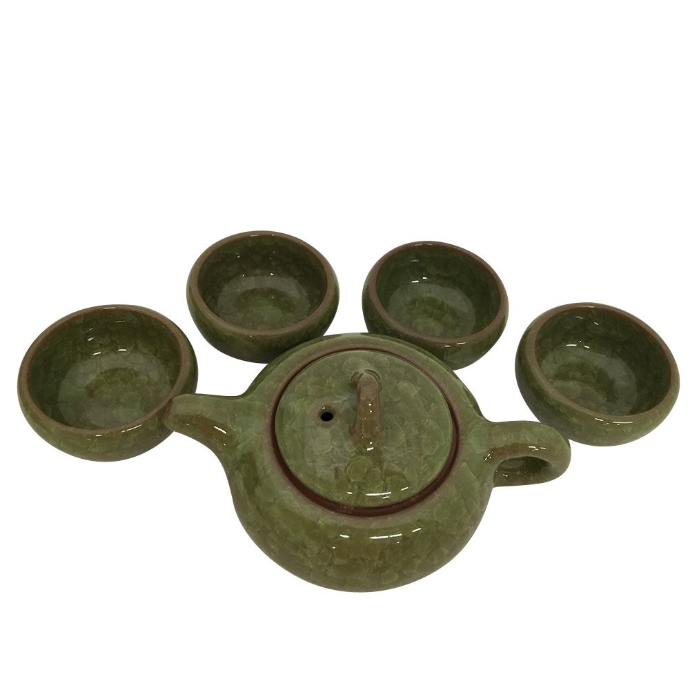 THY HOME Exquisite Glazed 5 PCS Ceramic Tea Set
