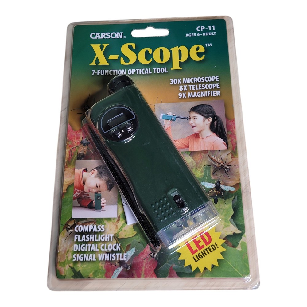 NEW Carson X-Scope 7-Function Optical Tool SEALED CP-11 microscope telescope +