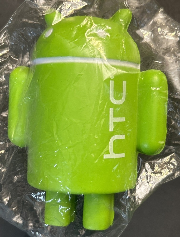 Vintage Alien Android HTC 4" Robot Squeeze Toy - Stress Relief Squishable Figure