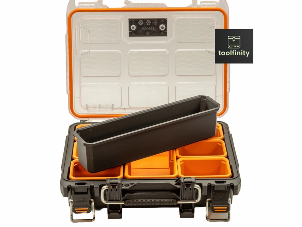 Long Bin for RIDGID 2.0 Pro Gear System Half Organizer (BIN ONLY)