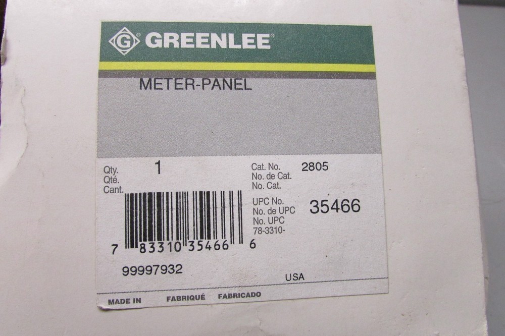 Greenlee 2805 AC Amperes Meter 0-300