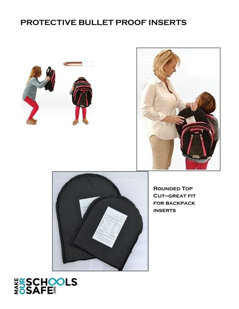 Bullet Proof Backpack Insert - Round Top Cut