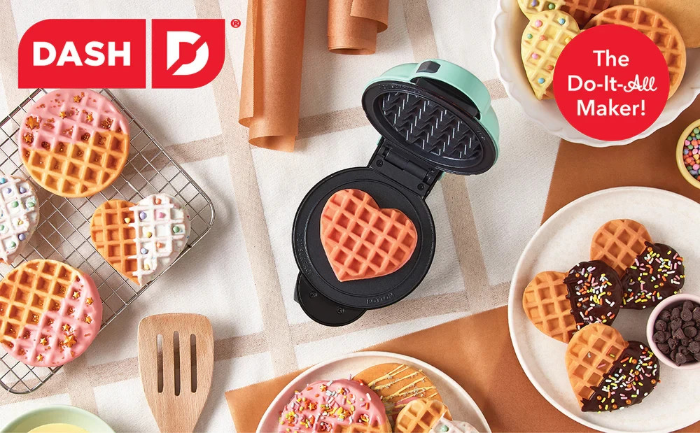 Dash MultiMaker® Mini Maker Compact Waffle Maker for Family Breakfasts - Purple
