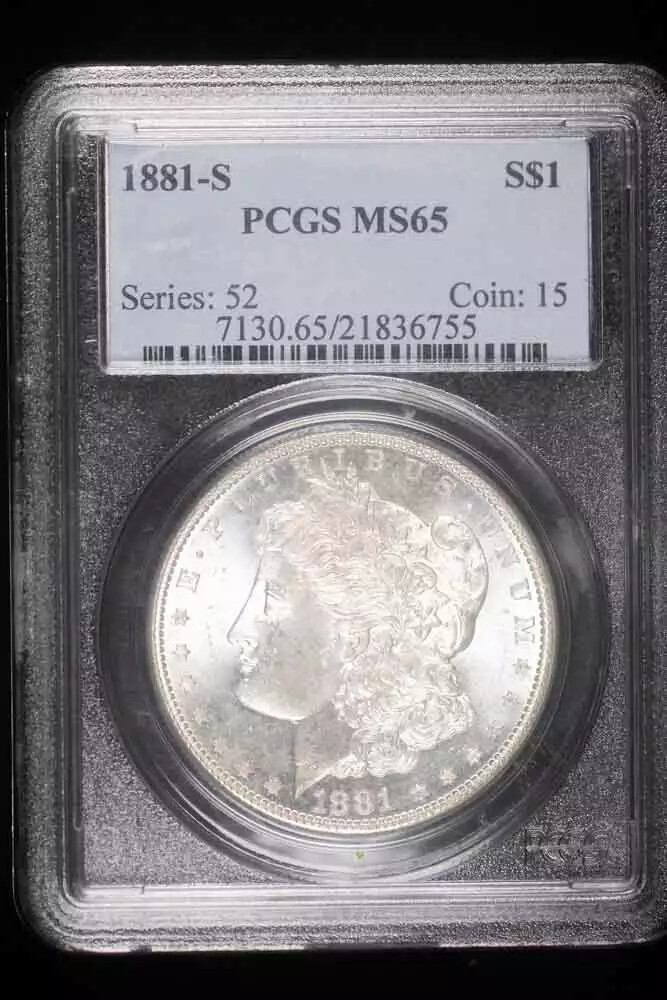 1881 S Morgan Silver Dollar PCGS MS-65